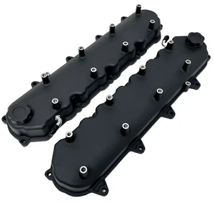 Cubiertas de válvula GM LT aluminio GEN V LT1 LT4 L83 L86 5,3 L 6,2 L motores Chevy negros - Imagen 1 de 4