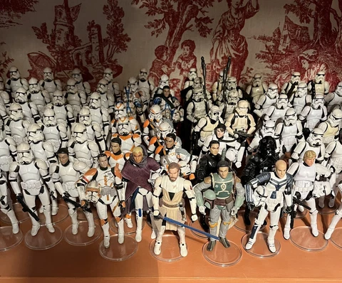 100 STAR WARS 3 3/4 Vintage Collection CLONE and STORMTROOPER VC15 VC41 Army!!!! Cover