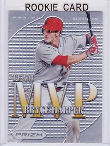 Tarjeta de novato Bryce Harper RC Equipo Nacional de Washington Jugador Más Valioso 2012 Béisbol Prizm! - Imagen 1 de 2