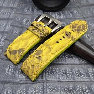 26mm/26mm Exotic Leather Watch Band Bespoke Vintage Minimalist Design - Picture 1 of 12