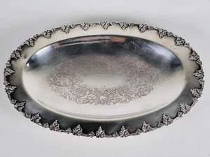 Wm Rogers Hamilton Silver Plate EP on Copper Decorating Oval Service Tray 10\47 - Picture 1 of 12