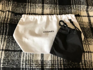 Chanel Tasche weiß Baumwolle Kordelzug & kleine schwarze Tasche - Bild 1 von 12