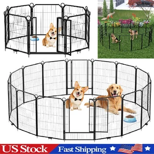 24"/32"/40" Dog Playpen ,Metal Dog Exercise Pen Pet Kennel Fence Outdoor Indoor - Picture 1 of 52