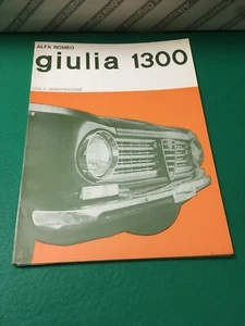 ALFA ROMEO Folleto Uso y Mantenimiento GIULIA 1300 Edizione 06-1967 - Imagen 1 de 1