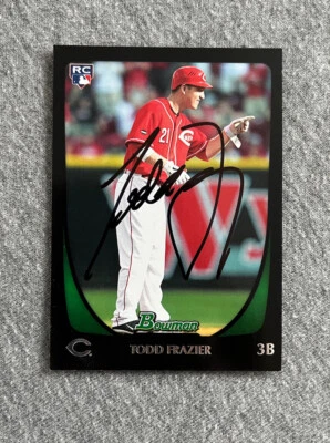 CINCINNATI REDS- TODD FRAZIER AUTOGRAPH 2011 BOWMAN ROOKIE CARD #35 - Image 1 of 2