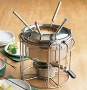 NEU CASAMODA 8-TEILIGES EDELSTAHLFONDUE SET NEU IN OFFENER BOX - Bild 1 von 5