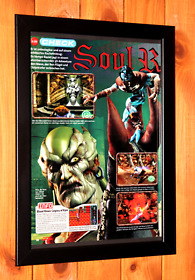 1999 Legacy of Kain Soul Reaver Dreamcast PS1 Small Old Promo Poster Ad Framed