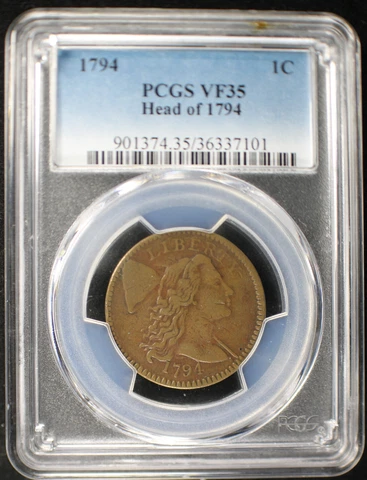 1794 Liberty Cap Large Cent PCGS VF35 Head of 1794  Problem-Free & Stunning! Cover