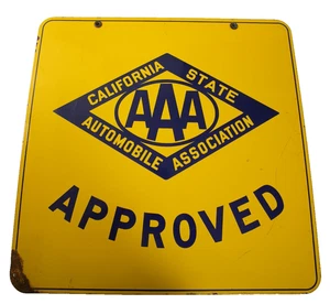 AAA California State Automobile Association Schild (HSE/JSF6) genehmigt Emaille 50er - Bild 1 von 18