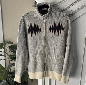 Vintage Karman Outerwear Western Zip Sweater - Size Medium (READ) - Picture 1 of 12