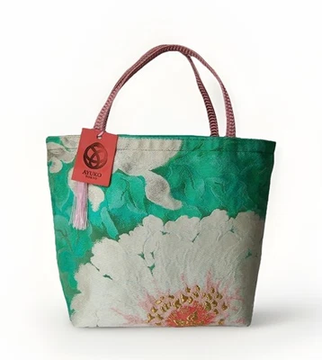 Bolsa Obi Kimono 100% Seda Única – Bolsa Tote Artesanal Japonesa Upcycled - Imagem 1 de 4