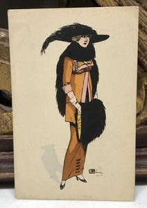 Französische Postkarte um 1912 Glamour Fashion Paris Serie 59 - Bild 1 von 10