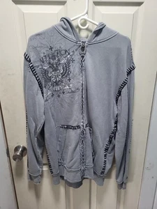 Vintage Y2k Affliction Zip Up Mens XLmeasurements top to bottom 27.5pit... - Picture 1 of 8