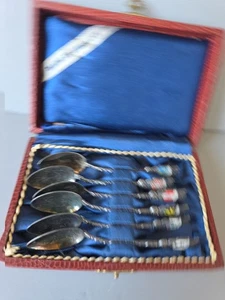 Vintage deutsche versilberte Löffel 6er Set Original Box 50er Jahre Memorabilia - Bild 1 von 3
