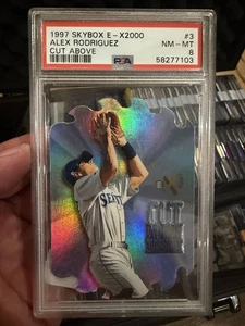1997 Skybox E-X2000 Cut Above #3 ALEX RODRIGUEZ 🔥 PSA 8 Rare SSP Die-Cut - Picture 1 of 2