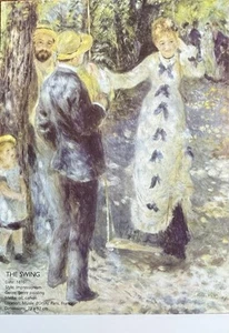 Renoir The Swing Postcard #5703 Card Ephemera Tag Wall Art - Picture 1 of 2