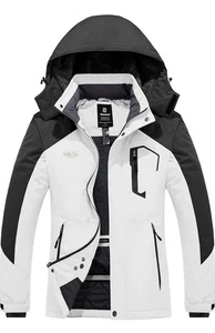 Chaqueta de esquí impermeable para mujer Wantdo abrigo de invierno a prueba de viento, talla mediana - Imagen 1 de 11