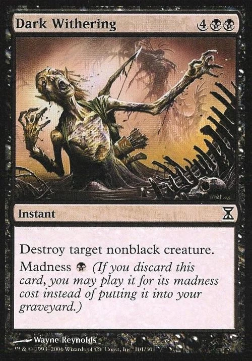 Dark Withering - Medium Play MTG Time Spiral - Image 1 of 1
