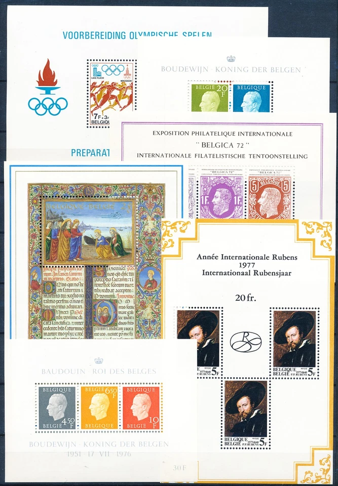 XE55857 Belgium mixed thematics sheets XXL MNH - Image 1 of 1