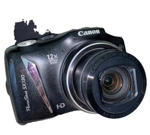 Canon PowerShot SX130 IS 12.1MP Digital Camera PC1562 12x Optical Zoom / Case - Picture 1 of 8