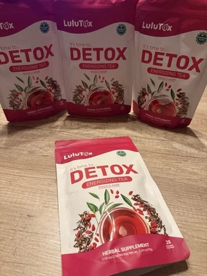 Lulutox Detox Tee, Pfirsich 🍑 Geschmack, zum Abnehmen , 28 Teebeutel  - Bild 1 von 3