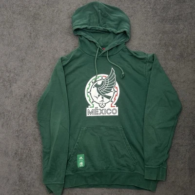 Sudadera con Capucha de Fútbol de México para Hombres S Verde Adidas FMF Pullover Copa Mundial de la FIFA Equipo de Aficionados Foto 1 de 4