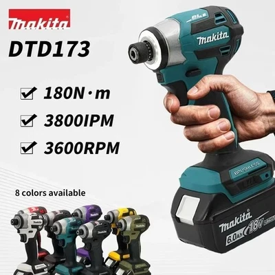 Makita DTD173 Brushless Impact Driver 18V 180Nm Electric Screwdriver Drill - Image 1 of 4
