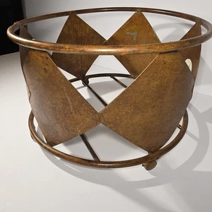 Vintage Pflanzgefäß Metall rechteckig, Fuß mit Griffen - Bild 1 von 4