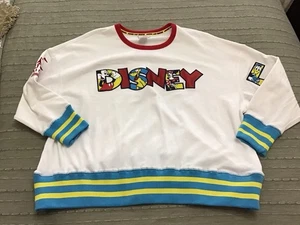 Neu selten Disneyland Disneyland MICKEY & FRIENDS Grafik Sweatshirt, weiß, 2XL, genäht - Bild 1 von 7