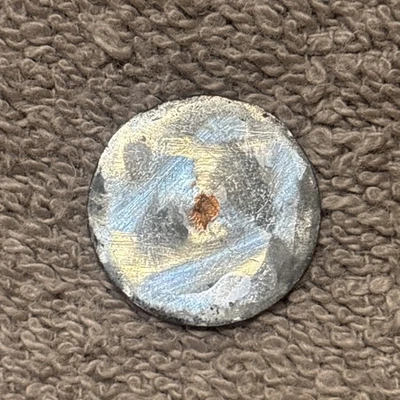 Unknown year penny missing front side of coin, except for a dot in the middle - Image 1 of 2