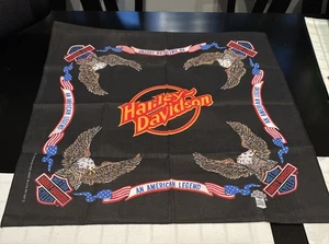 Pañuelo Harley Davidson Bandana Eagle vintage EE. UU. Leyenda Americana 21"" ¡Nuevo! - Imagen 1 de 3