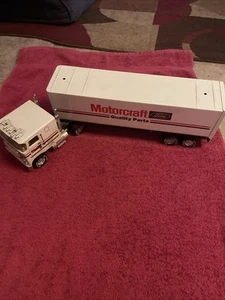 Vintage Nylint Ford Motorcraft Quality Parts Pressed Steel Semi Tractor Trailer - Picture 1 of 19