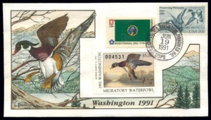 Duck FDC - WA6 1991 Washington - Imagen 1 de 1