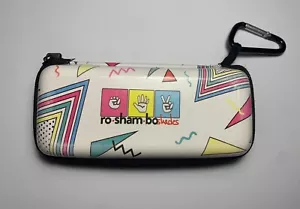 Estuche con cremallera semiduro usado con tonos Ro Sham Bo, blanco con Acc. rosa, amarillo y azul - Imagen 1 de 14