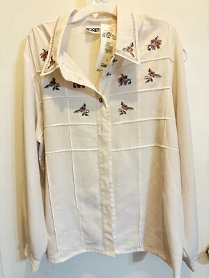 blusa bordada floral blanca koret de colección Foto 1 de 4