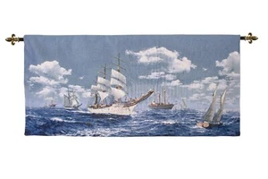 Wall Tapestry Wintage Wall Decoration SAILOR Tapestry 54x28 inches GOBELIN - Picture 1 of 8