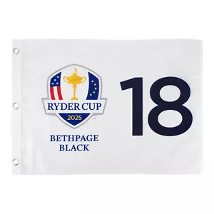 Authentic 2025 Ryder Cup Flag Bethpage black golf NY silkscreen logo pga new - Picture 1 of 2