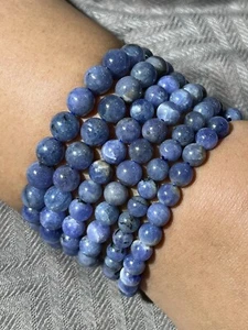 Tansanit Tanzanite Armband AAA Stretch 6-8mm Heilstein Edelstein Naturstein - Bild 1 von 12