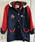 Xihu Huan Giu Shentin Chinese Red Blue Embroidered Hooded Jacket Coat Petite Lrg