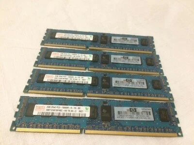 Hynix 8GB (4x 2GB) Server Ram modules 2GB 2Rx8 PC3-10600R HMT125R7BFR8C-H9 - Image 1 of 3