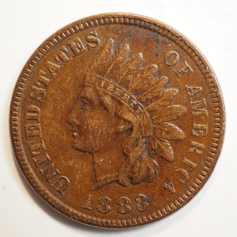 1883 INDIAN HEAD CENT **NICE COIN!** - FREE SHIPPING! A2832 Cover