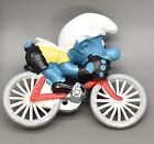 Smurfs Super Cyclist Smurf Vintage Pvc Figure Peyo Schleich