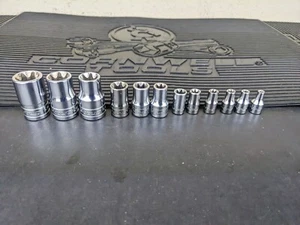 #be908 Snap-on USA 12pc Combo Drive TORX Shallow Socket Set 213AFLEY - Picture 1 of 19