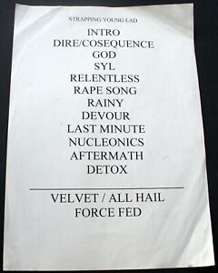 Strapping Young Lad Set List Keep It In The Family Tour Paris 22/3/2003