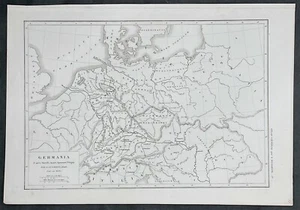1845 Louis Dussieux Antique Map of Germany & Central Europe - Picture 1 of 2