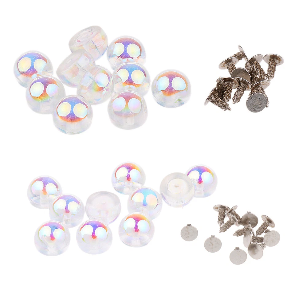 10pc 8/10mm Pearls Rivets Studs Buttons DIY Leather Bag Shoes Clothes Decoration - Image 1 of 1