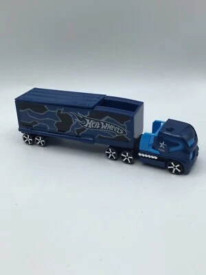 Hot Wheels Mattel Racing Rigs Mission Control Rig Truck W/ Trailer Blue - Image 1 of 4