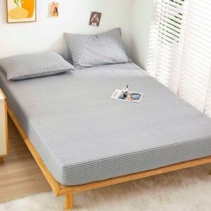 1Pcs Matress Cover Bedsheet With Elastic Band Fitted Bedsheet Queen/King Thick