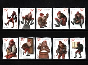 OPC 1999 Iceland Christmas Set of 10 Sc#896a-j MNH 49497a - Picture 1 of 1