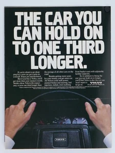 1983 Volvo Vintage Hold On To One Third Longer Original Print Ad 8.5 x 11" - Picture 1 of 7